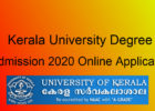 Kerala University Degree Admission 2020