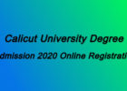 Calicut University Degree Online Admission 2020