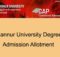 Kannur University Degree Allotment 2021
