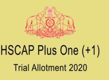 Plus One Trial Allotment 2020