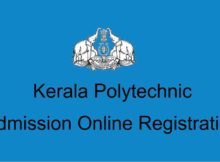 Kerala Polytechnic Admission Online Registration Application