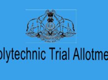 Kerala Polytechnic Trial Allotment