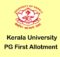Kerala University PG First Allotment 2020