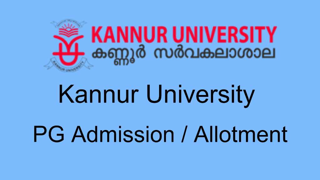 Kannur University PG Admission / Allotment