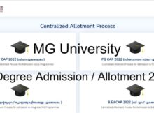 MG University Degree Allotment 2022