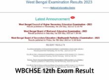 WBCHSE 12th Exam Result