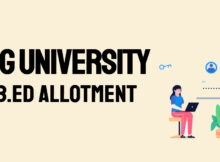 MG University BEd Admission / Allotment