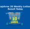 Rakshree 20 Weekly Lottery Result