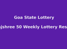 Rajshree 50 Lottery Result