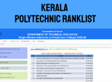 Kerala Polytechnic Admission